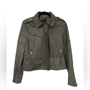NWOT Banana Republic Faux Suede Moto Jacket- Women’s Large
